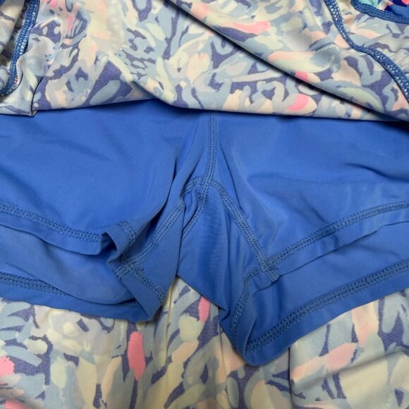 Lilly Pulitzer Luxletic Skort Large Purple Party Wave Print EUC - Picture 4 of 11